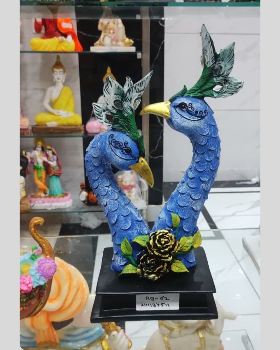 Peacock Couple Showpiece--15 inch 