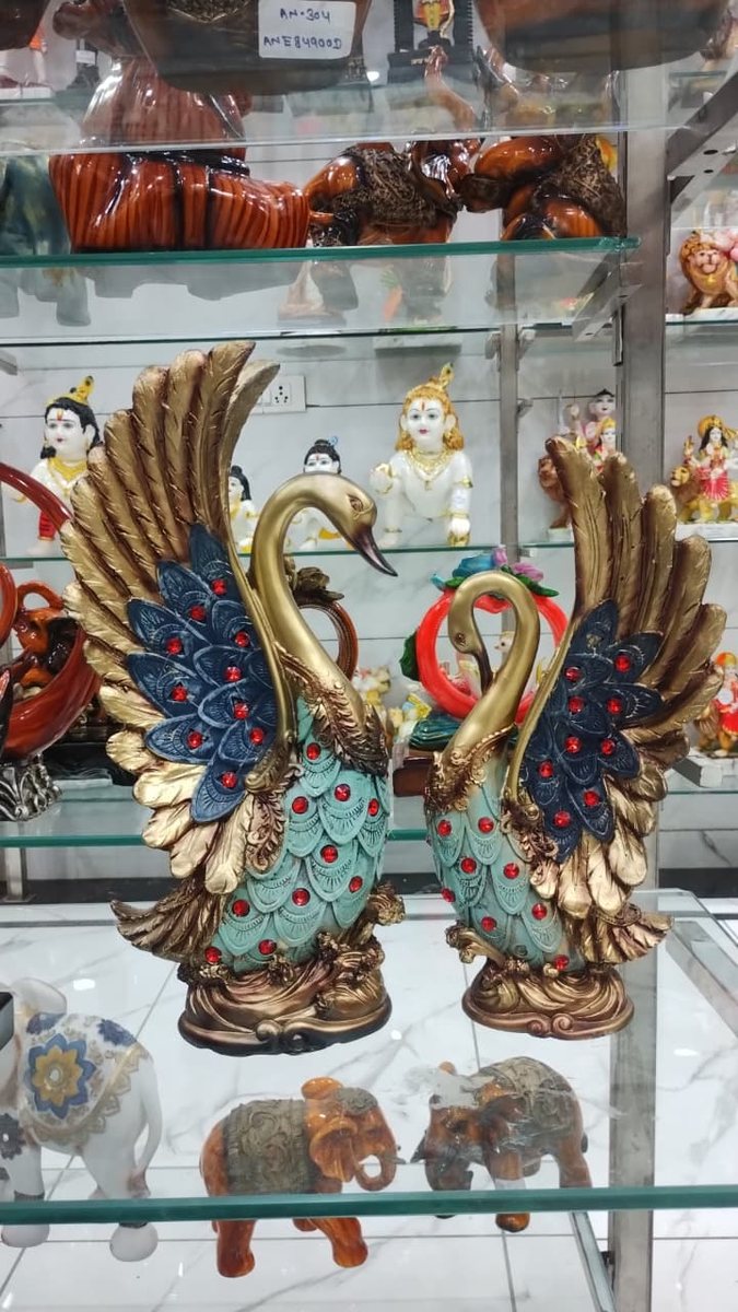 Royal Peacock Pair Showpiece--12/16 INCH 