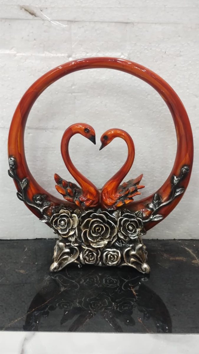 Love Swan Couple Showpiece--16 inch 