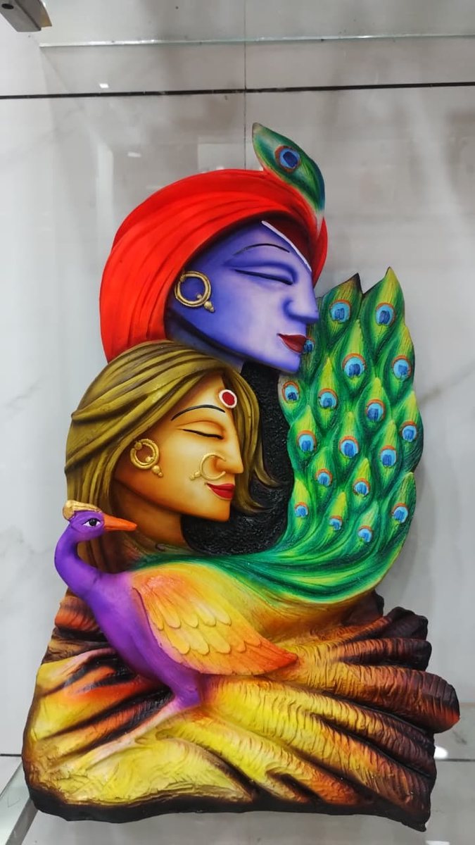 Radha Krishna Peacock Couple--22