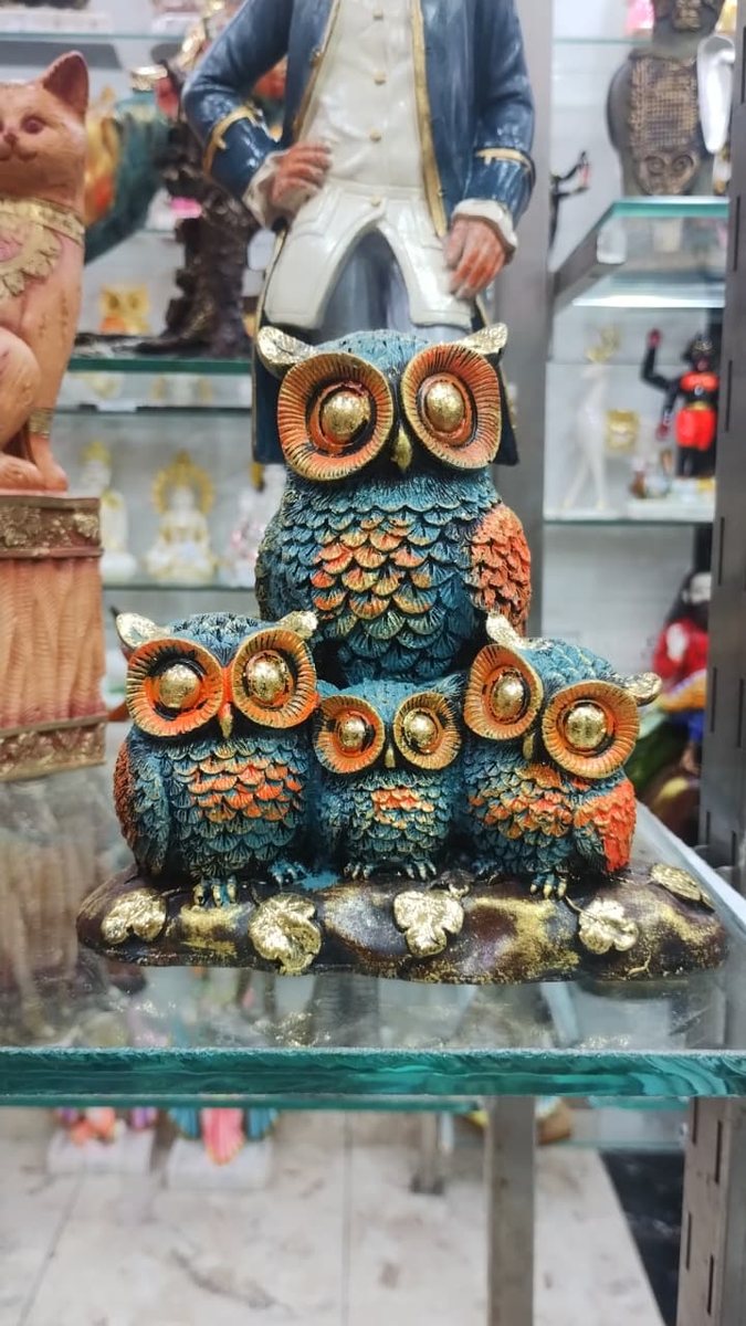 Owl Family Tree Showpiece--5.5 inch 