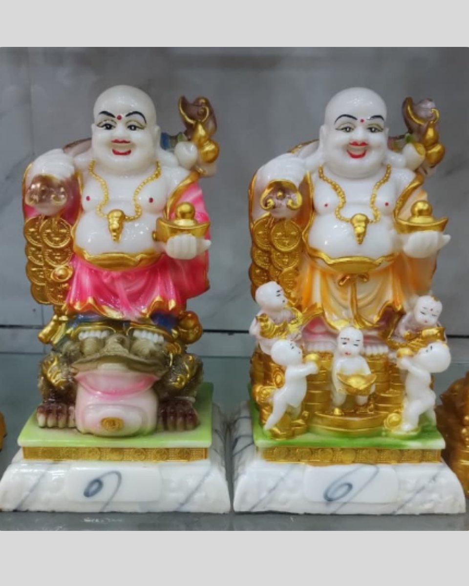 Laughing Buddha Idol Set--11 inch