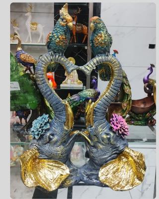 Peacock & Elephant Pair-- 14 inch 