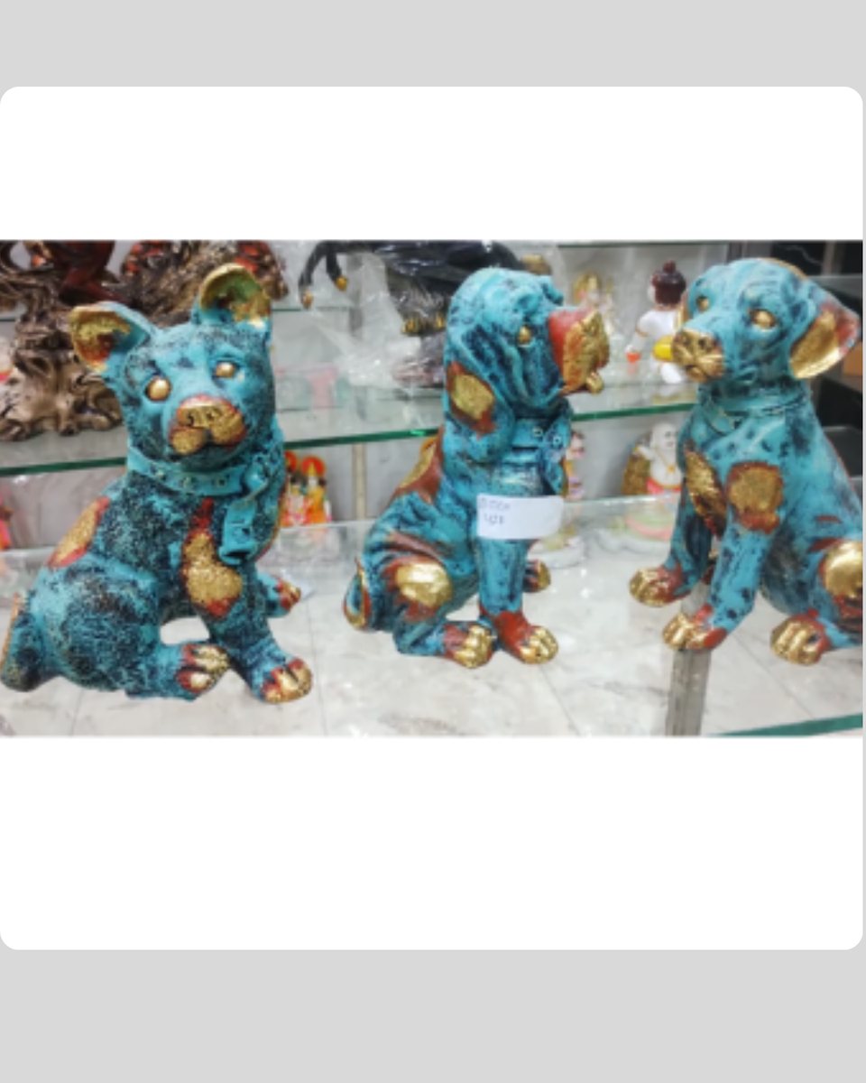 Blue Dog Showpiece Set