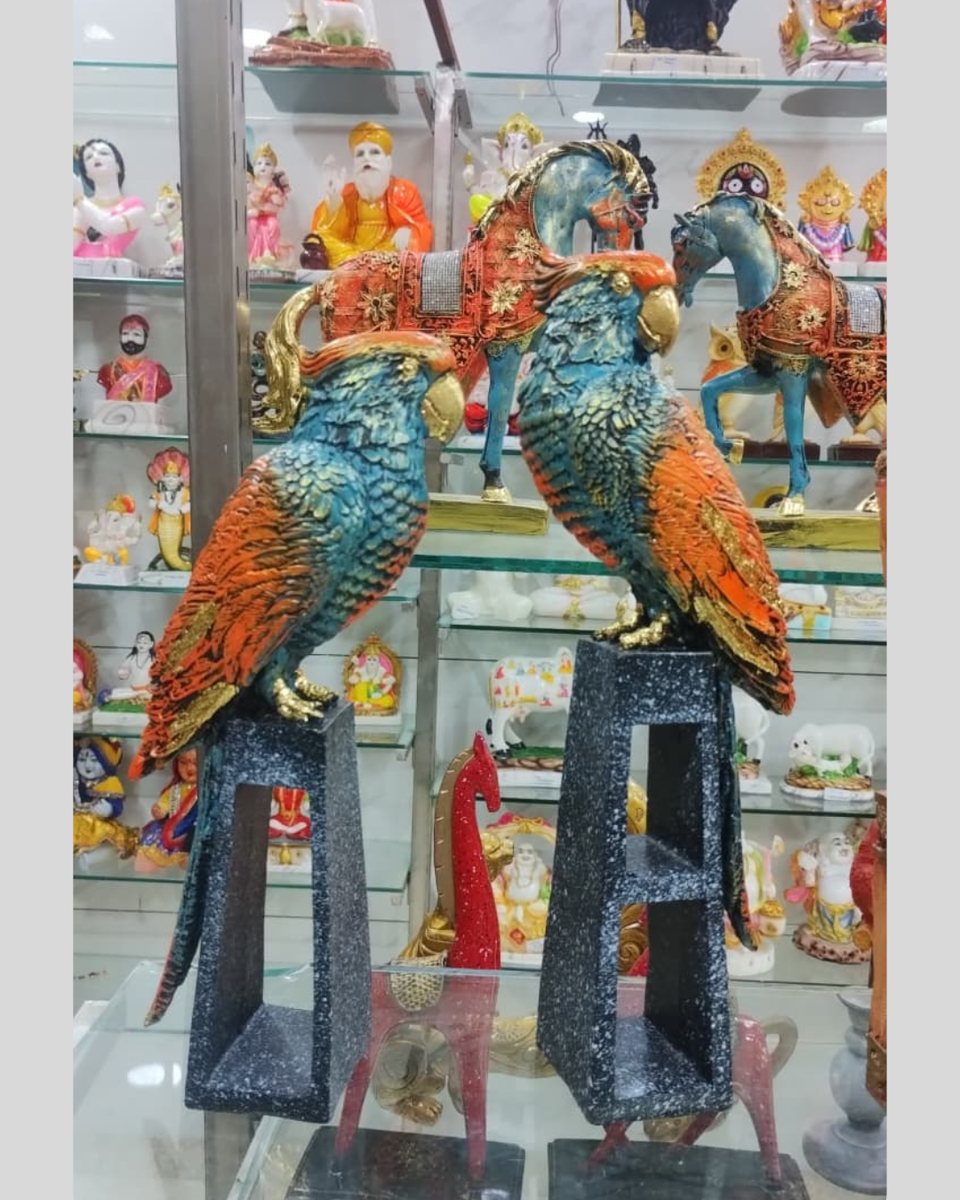 Parrot Pair Showpiece--13/14 inch 