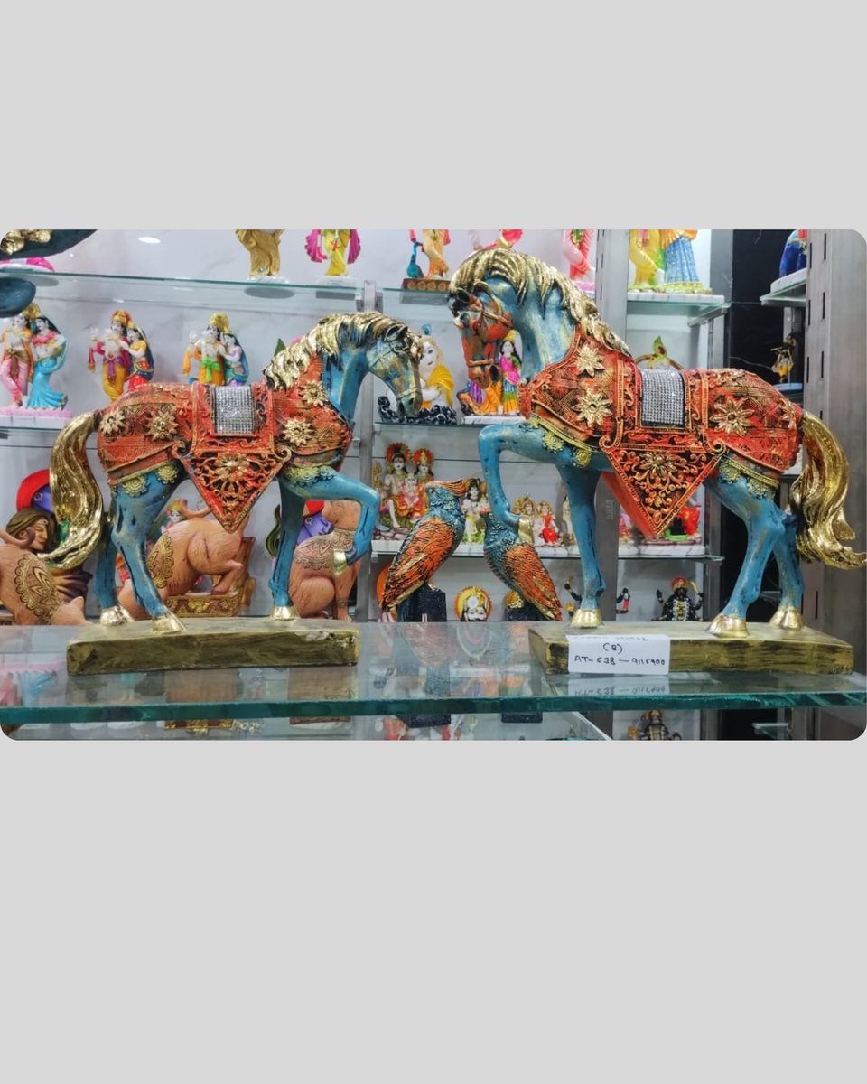 Royal Horse Pair Showpiece--12/15 inch 