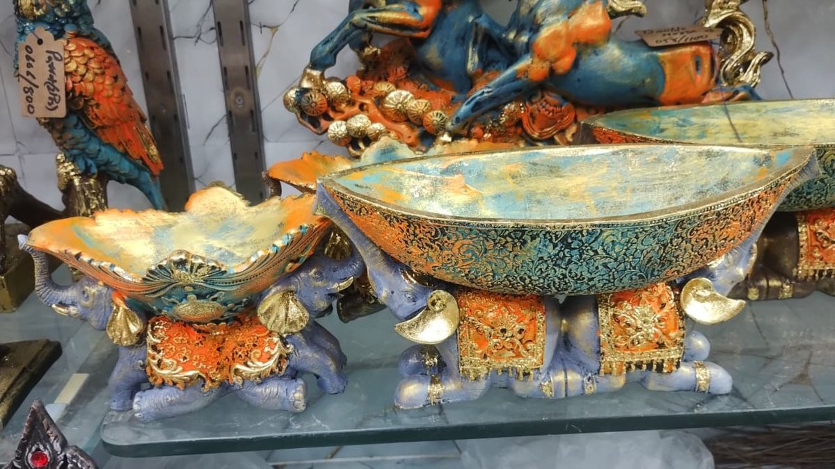 Royal Elephant Decorative Bowl Set--9/12 inch 