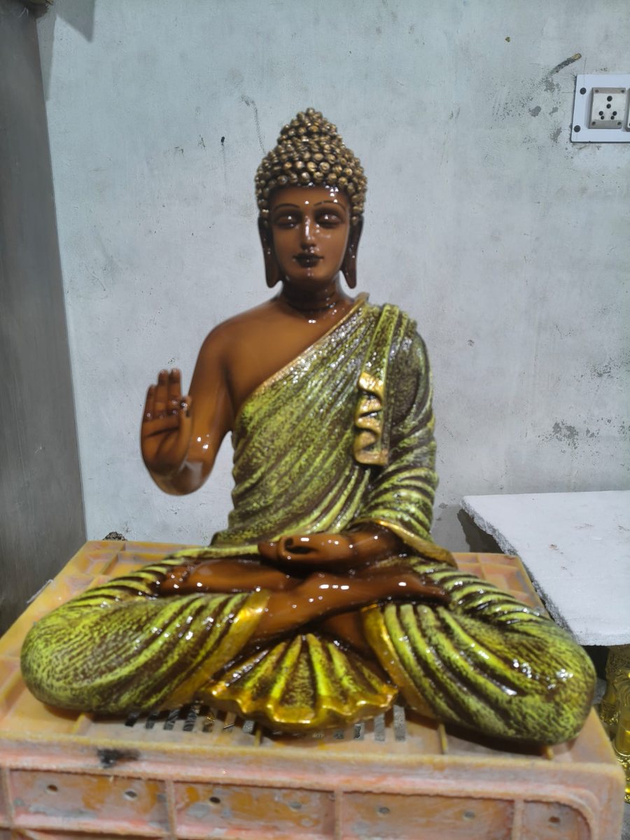 Green Blessing Buddha Showpiece--24 inch 