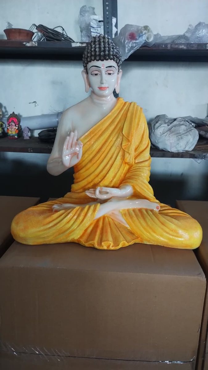 Yellow Buddha Showpiece--24 inch 