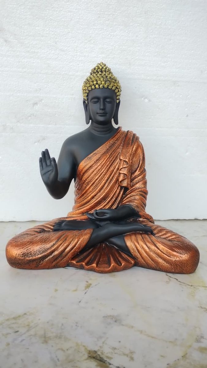 Copper Shade Buddha Showpiece--24 inch
