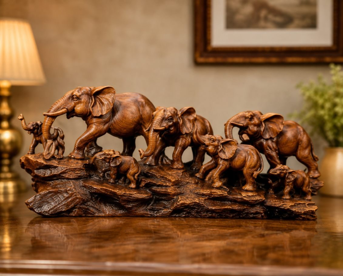 Elephant Family Showpiece