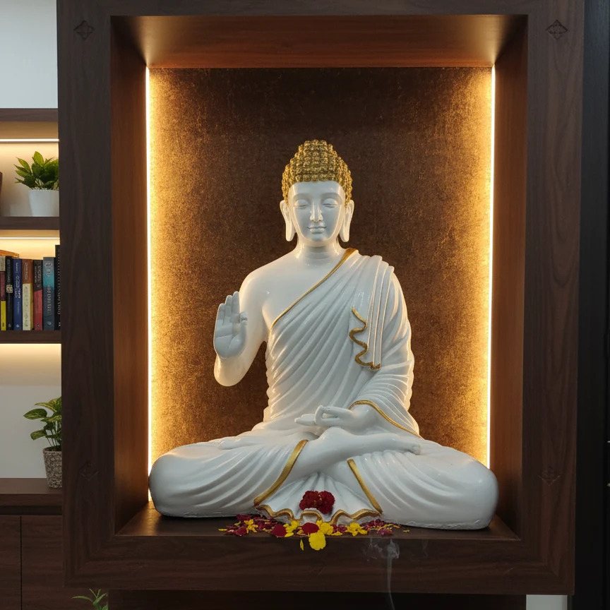 White Buddha Showpiece