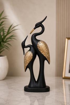 Kissing Swan Pair Showpiece