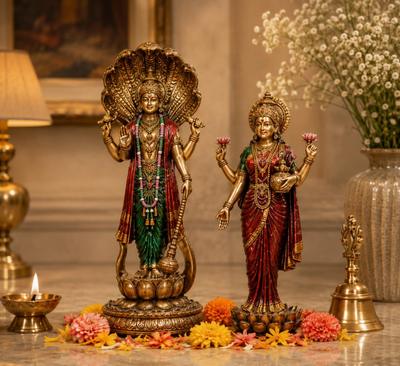 Lord Vishnu & Goddess Lakshmi Idol 1