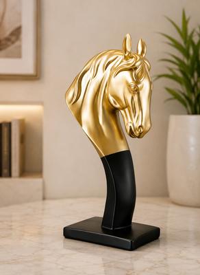 Golden Horse Head Showpiece